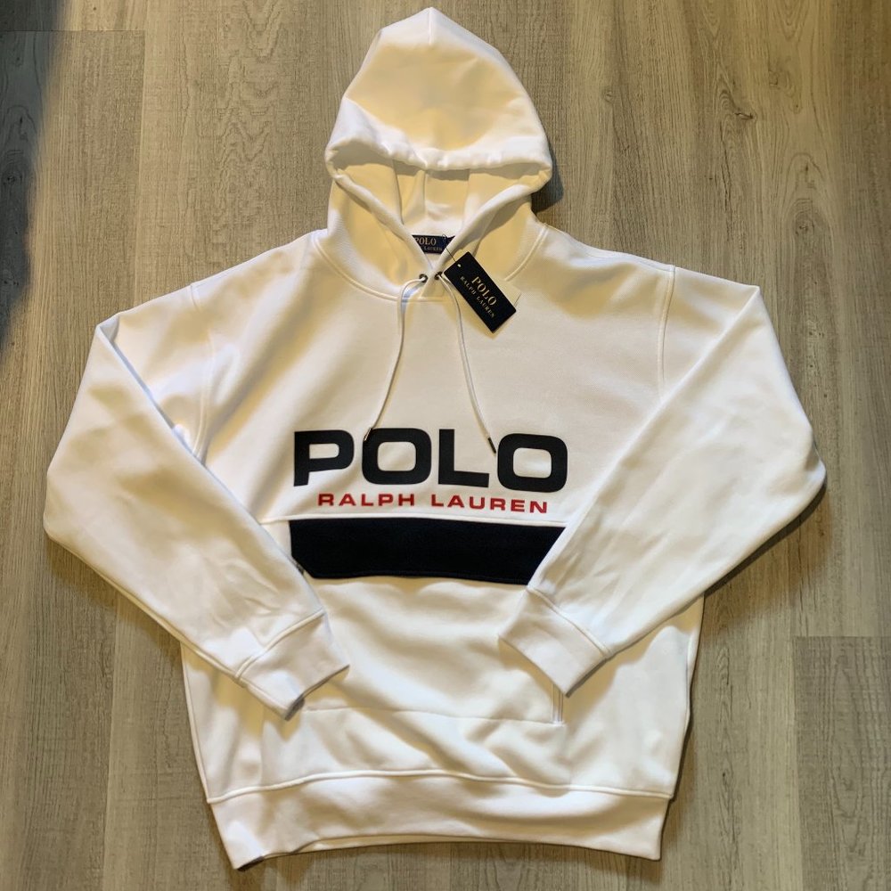 Polo Ralph Lauren White Sweatshirt Hoodie XXL